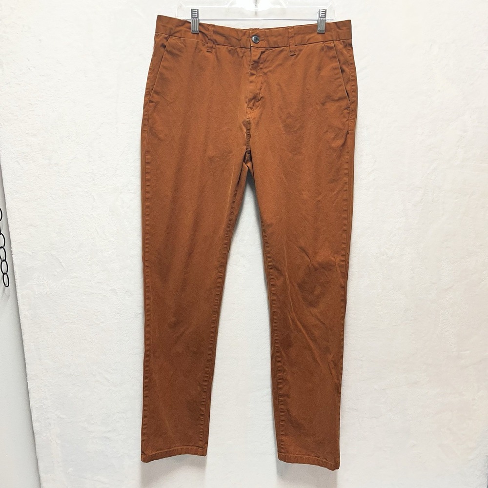 Scotch & Soda Stuart Chino Pants Mens 31x32 Rust Orange Tapered Fall